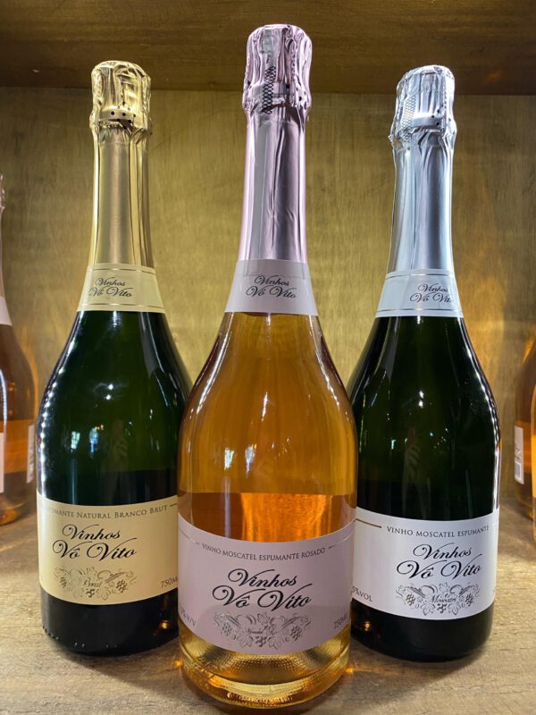 Kit Espumantes: Moscatel Branco, Rosado e Branco Brut