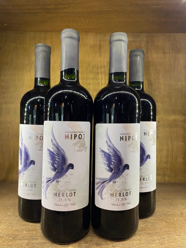 KIT 4 GARRAFAS VINHO FINO DE MESA MERLOT SECO