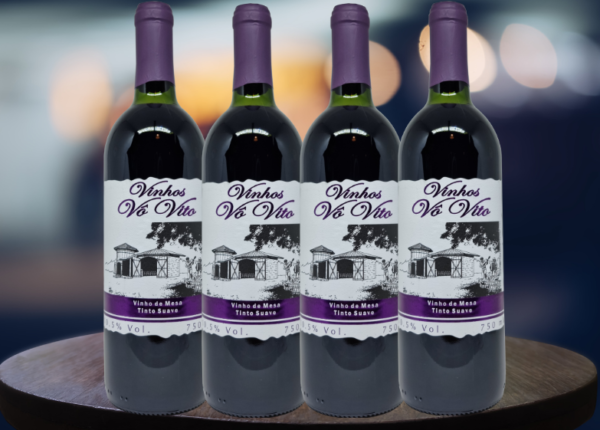 Kit 4 garrafas Tinto Suave